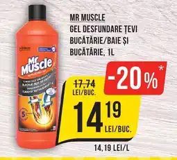 Mega Image MR MUSCLE Gel desfundare țevi bucătărie/baie și bucătărie Ofertă
