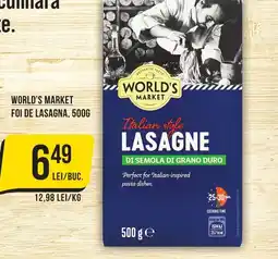 Mega Image WORLD'S MARKET Foi de lasagna Ofertă