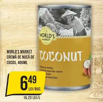 Mega Image WORLD'S MARKET Cremă de nucă de cocos Ofertă
