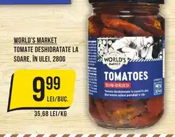 Mega Image WORLD'S MARKET Tomate deshidratate la soare, în ulei Ofertă