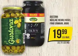 Mega Image GUSTONA Măsline negre/verzi, fără sâmburi Ofertă
