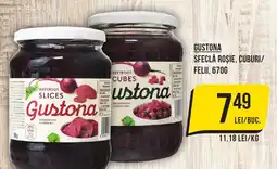 Mega Image GUSTONA Sfeclă rosie, cuburi/ felii Ofertă
