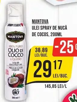 Mega Image MANTOVA Ulei spray de nucă de cocos Ofertă