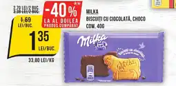 Mega Image MILKA Biscuiți cu ciocolată, choco cow Ofertă
