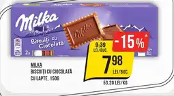 Mega Image MILKA Biscuiți cu ciocolată cu lapte Ofertă
