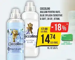 Mega Image COCCOLINO Balsam pentru rufe, blue splash/sensitive & soft Ofertă
