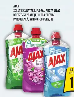 Mega Image AJAX Soluţie curățare, floral fiesta lilac breeze/suprafeţe Ofertă