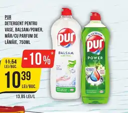 Mega Image PUR Detergent pentru vase, balsam/power, mår/cu parfum de lămâie Ofertă