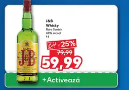 Kaufland J&B Whisky Rare Scotch 40% alcool Ofertă