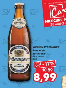 Kaufland WEIHENSTEPHANER Bere albă neflitrată Ofertă