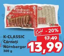 Kaufland K-CLASSIC Cârnați Nürnberger Ofertă