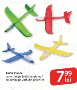 Avion Planor cu lumini pe toată lungimea/ cu lumini pe vârf, din poliester