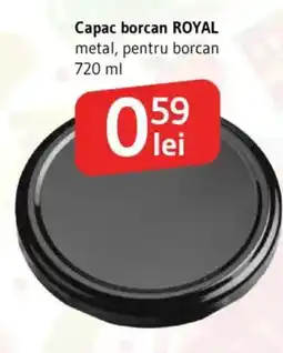 Supeco Capac borcan ROYAL metal, pentru borcan Ofertă