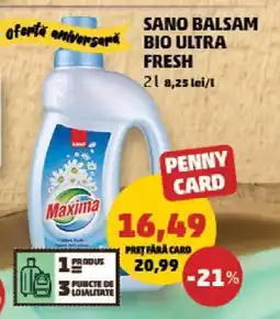 Penny Sano Balsam Bio Ultra Fresh Ofertă