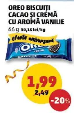 Penny OREO BISCUITI CACAO ȘI CREMĂ CU AROMĂ VANILIE Ofertă