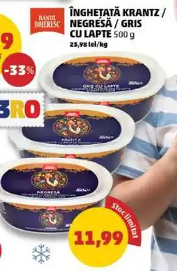 Penny Înghețată Krantz/Negresă/Griș cu Lapte Ofertă