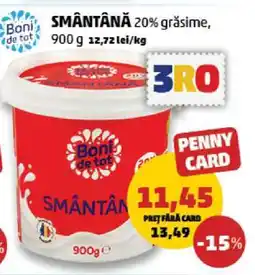Penny SMÂNTÂNĂ 20% grăsime Ofertă