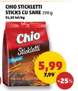 Penny CHIO STICKLETTI STICKS CU SARE 190 g Ofertă
