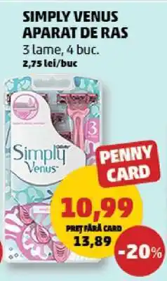 Penny Simply Venus Aparat de Ras Ofertă