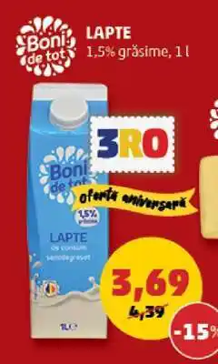 Penny Boni de tot Lapte Ofertă