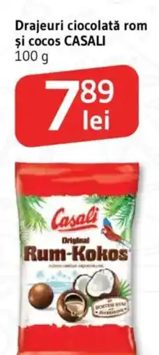 Supeco Drajeuri ciocolată rom şi cocos CASALI Ofertă