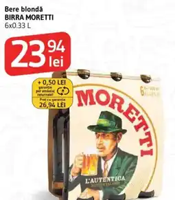 Supeco Bere blondǎ BIRRA MORETTI Ofertă