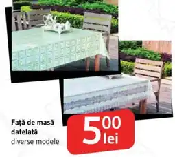 Supeco Faţă de masă datelatǎ Ofertă