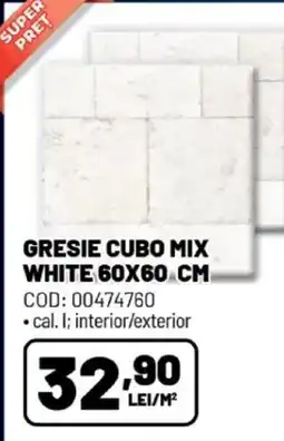 Ambient Gresie cubo mix white Ofertă
