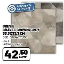 Ambient Gresie gravel brown/grey Ofertă