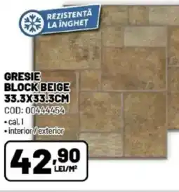 Ambient Gresie block beige Ofertă