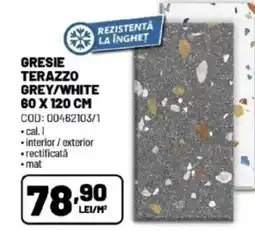 Ambient Gresie terazzo grey/white Ofertă