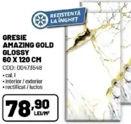 Ambient Gresie amazing gold glossy Ofertă