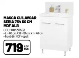 Ambient Mască cu lavoar seria 754 mdf alb Ofertă