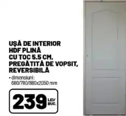Ambient Uşa de interior hdf plina cu toc pregătită de vopsit, reversibilă Ofertă