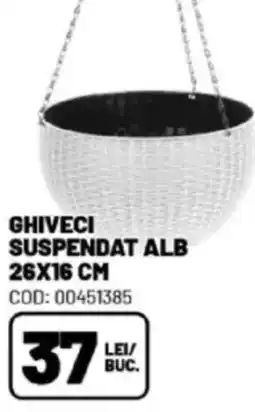 Ambient Ghiveci suspendat alb Ofertă