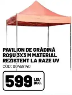 Ambient Pavilion de grădină roșu 3x3 m material rezistent la raze uv Ofertă