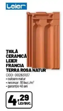 Ambient Tigla ceramica leier francia terra rosa natur Ofertă