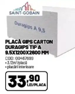 Ambient Placă gips carton duragips tip A Ofertă