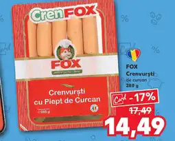 Kaufland FOX Crenvursti de curcan Ofertă