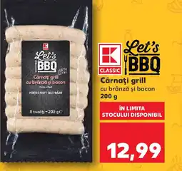 Kaufland Cârnaţi grill cu brânză şi bacon Ofertă