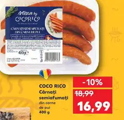 Kaufland COCO RICO Cârnaţi semiafumați din carne de pui Ofertă
