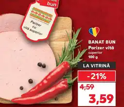 Kaufland BANAT BUN Parizer vită superior Ofertă