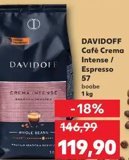 Kaufland DAVIDOFF Café Crema Intense / Espresso 57 boabe Ofertă