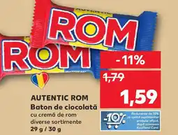Kaufland AUTENTIC ROM Baton de ciocolată Ofertă