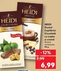 Kaufland HEIDI Gustul Copilăriei Ciocolată cu Lapte şi cremă Ofertă