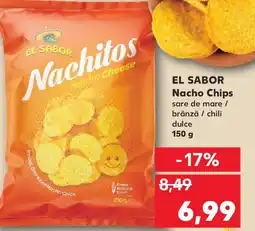 Kaufland EL SABOR Nacho Chips sare de mare / brânză / chili dulce Ofertă