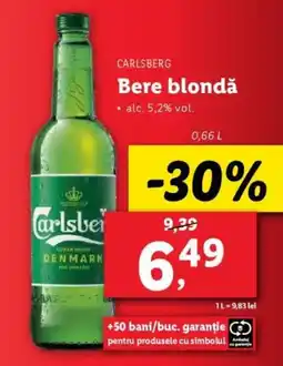 Lidl CARLSBERG Bere blondǎ Ofertă