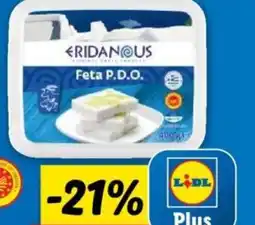 Lidl ERIDANOUS Brânză feta în saramurǎ Ofertă