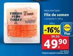 Lidl FRESH FISH TODAY File de somon Ofertă