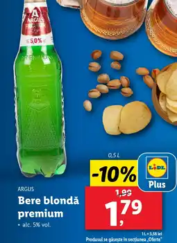 Lidl ARGUS Bere blondă premium Ofertă
